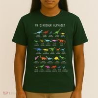 Types Of Dinosaurs Alphabet Dino Identification T-Shirt thumb 4