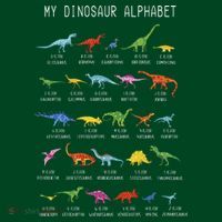 Types Of Dinosaurs Alphabet Dino Identification T-Shirt thumb 7