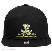 Today Everyday I Support My Hero Childhood Cancer 7 Panel Mesh Trucker Snapback Hat thumb 0