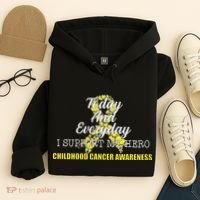 Today Everyday I Support My Hero Childhood Cancer Hoodie thumb 4
