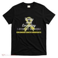 Today Everyday I Support My Hero Childhood Cancer T-Shirt thumb 0