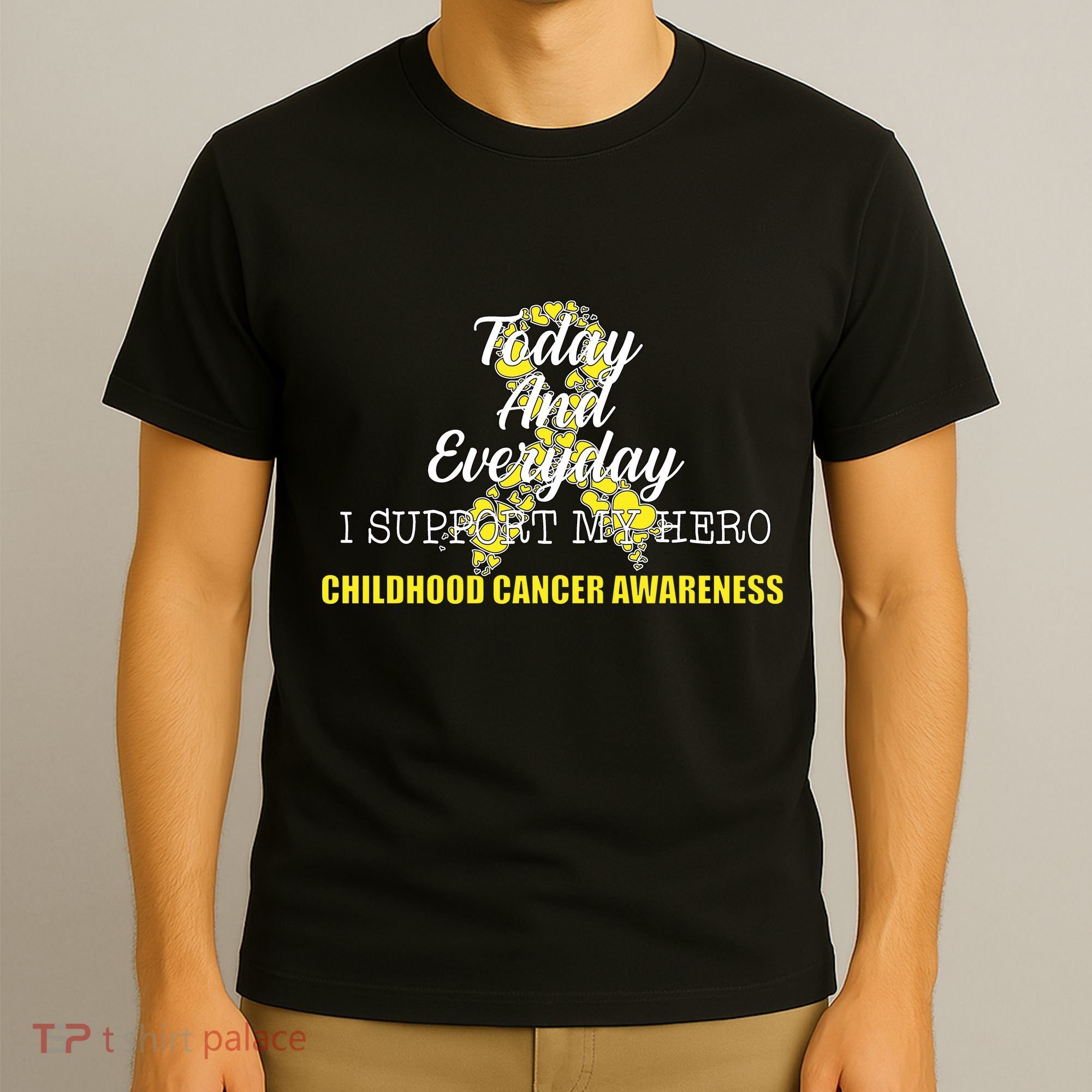 Today Everyday I Support My Hero Childhood Cancer T-Shirt