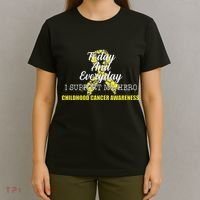 Today Everyday I Support My Hero Childhood Cancer T-Shirt thumb 4