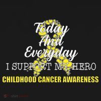 Today Everyday I Support My Hero Childhood Cancer Bucket Hat thumb 4