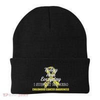 Today Everyday I Support My Hero Childhood Cancer Beanie thumb 0