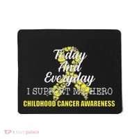 Today Everyday I Support My Hero Childhood Cancer Mousepad thumb 0