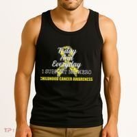 Today Everyday I Support My Hero Childhood Cancer Tank Top thumb 3