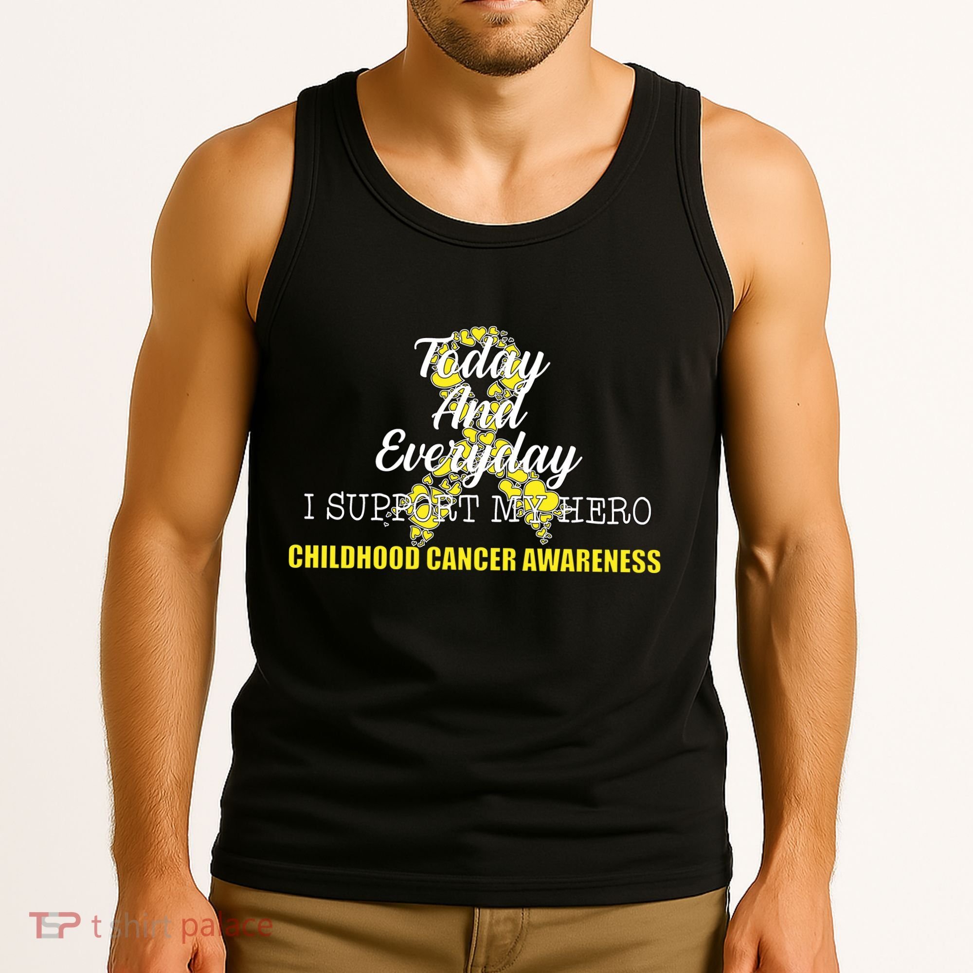 Today Everyday I Support My Hero Childhood Cancer Tank Top