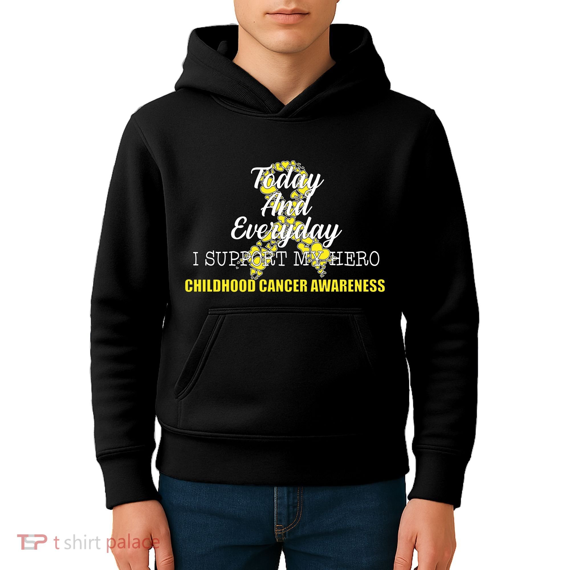 Today Everyday I Support My Hero Childhood Cancer Kids Hoodie