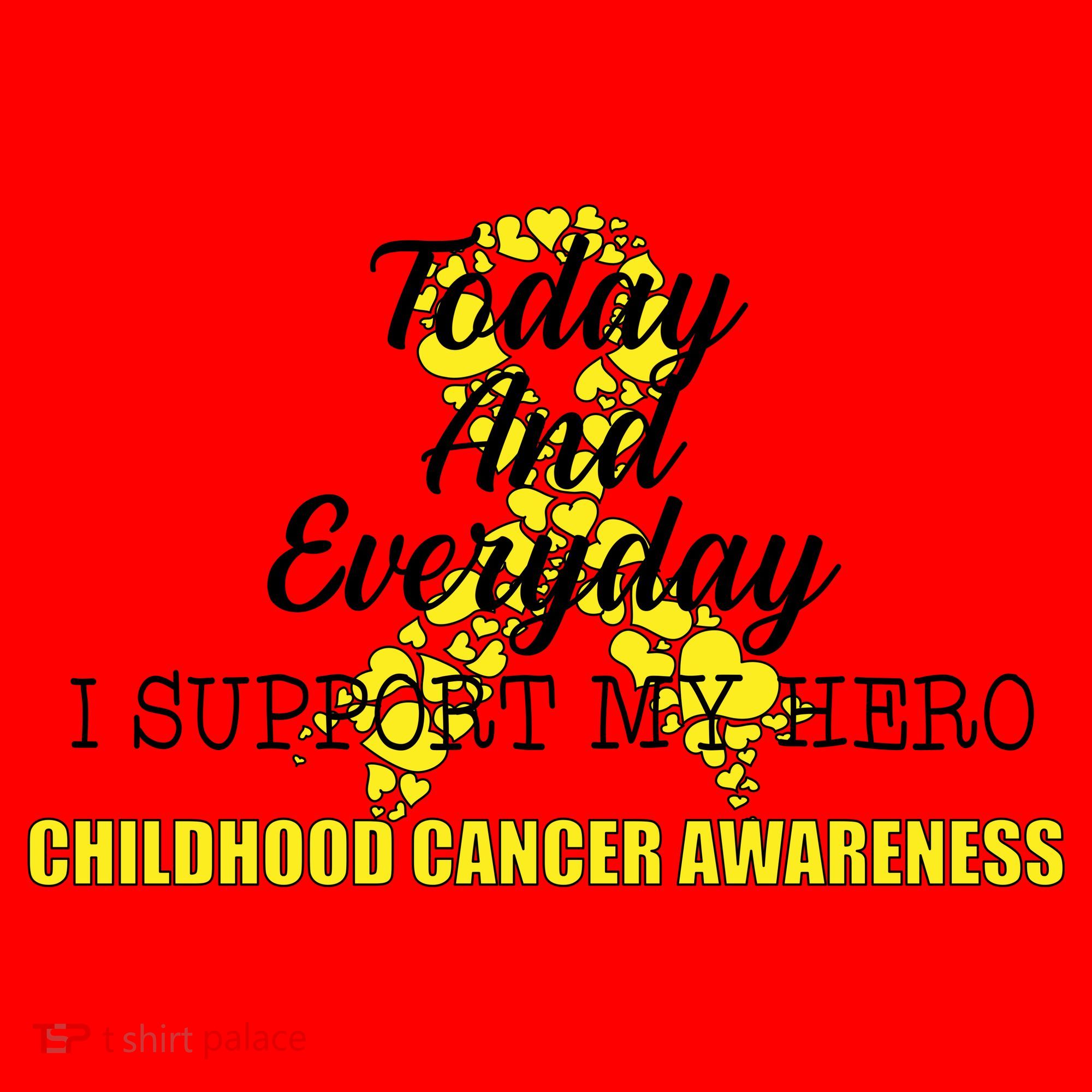 Today Everyday I Support My Hero Childhood Cancer Santa Hat
