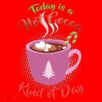 Today Is A Hot Cocoa Kind Of Day Santa Hat thumb 1