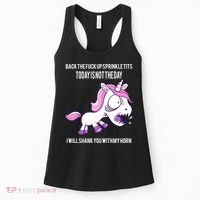 Today Is Not The Day Shank You Unicorn Horn Women's Tank Top thumb 0