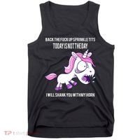 Today Is Not The Day Shank You Unicorn Horn Tank Top thumb 0