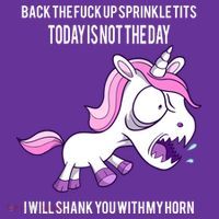 Today Is Not The Day Shank You Unicorn Horn T-Shirt thumb 7