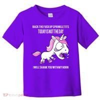 Today Is Not The Day Shank You Unicorn Horn Toddler T-Shirt thumb 0