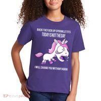 Today Is Not The Day Shank You Unicorn Horn Kids T-Shirt thumb 2