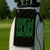 Today's a good day to get drunk Golf Towel thumb 2