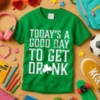 Today's A Good Day To Get Drunk St Pattys Day Kids T-Shirt thumb 3