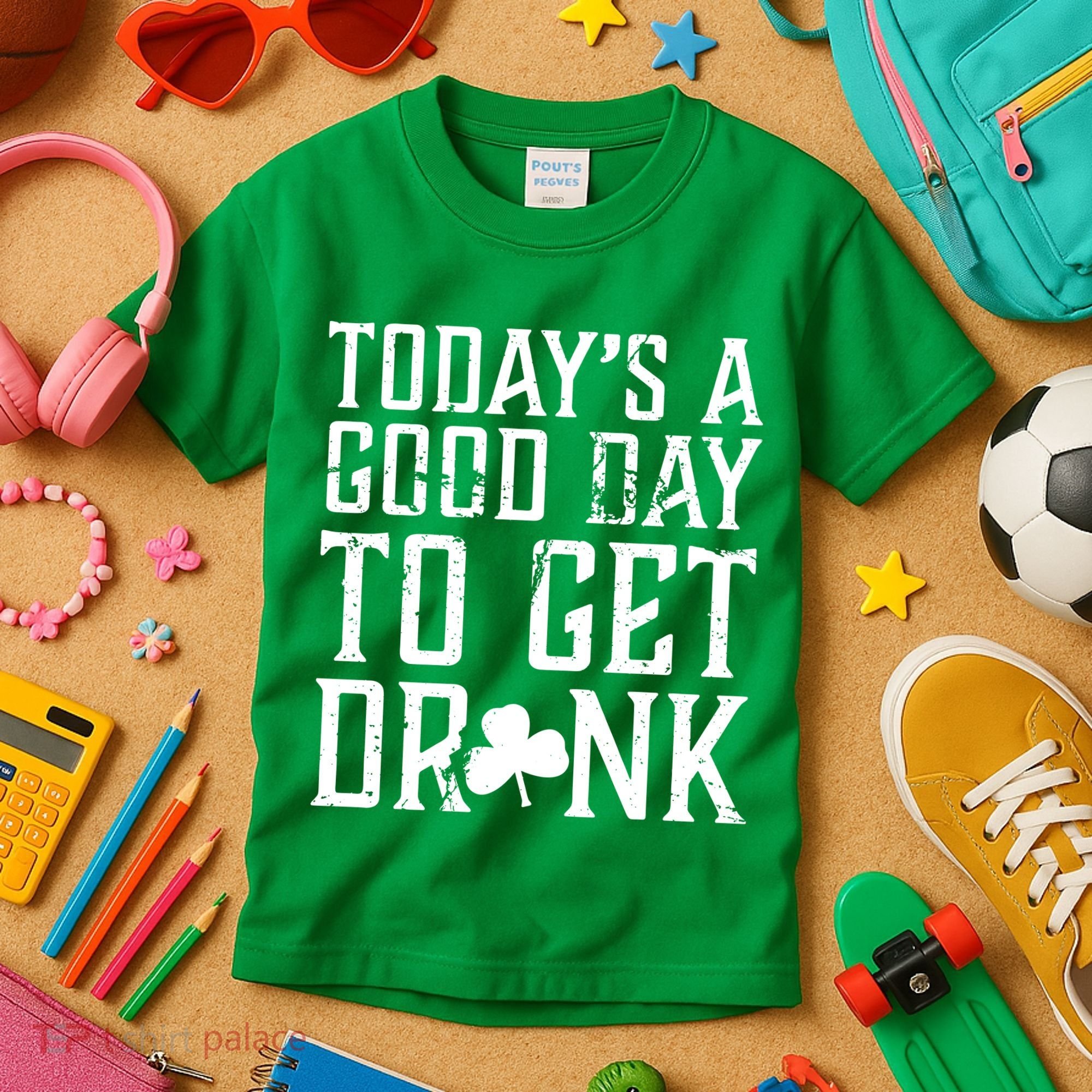 Today's A Good Day To Get Drunk St Pattys Day Kids T-Shirt