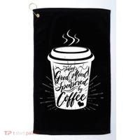 Today's Good Mood Is Sponsored By Coffee Lover Golf Towel thumb 0