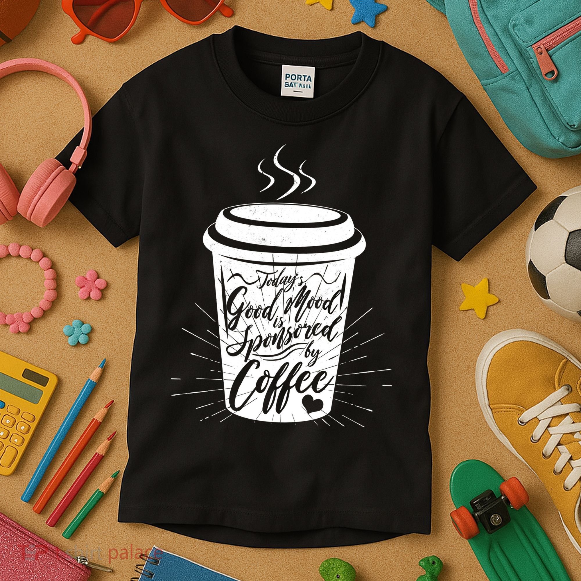 Today's Good Mood Is Sponsored By Coffee Lover Kids T-Shirt