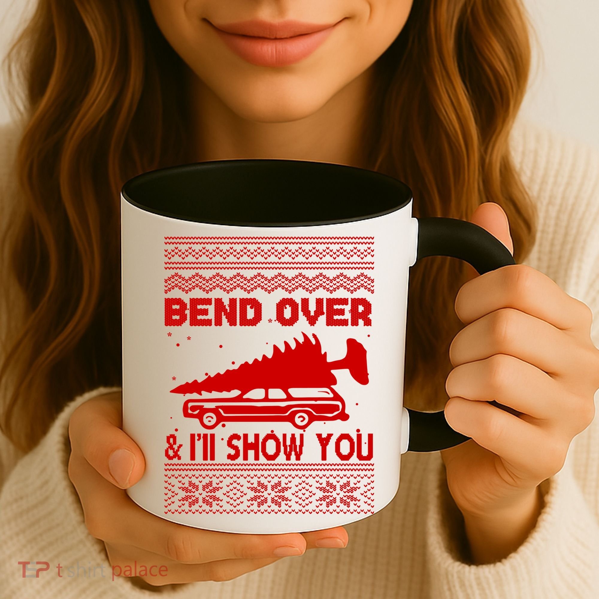 Todd Margo Couples Ugly Christmas Vacation I'll Show You Coffee Mug