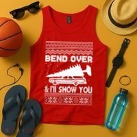 Todd Margo Couples Ugly Christmas Vacation I'll Show You Tank Top thumb 4
