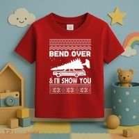 Todd Margo Couples Ugly Christmas Vacation I'll Show You Toddler T-Shirt thumb 3