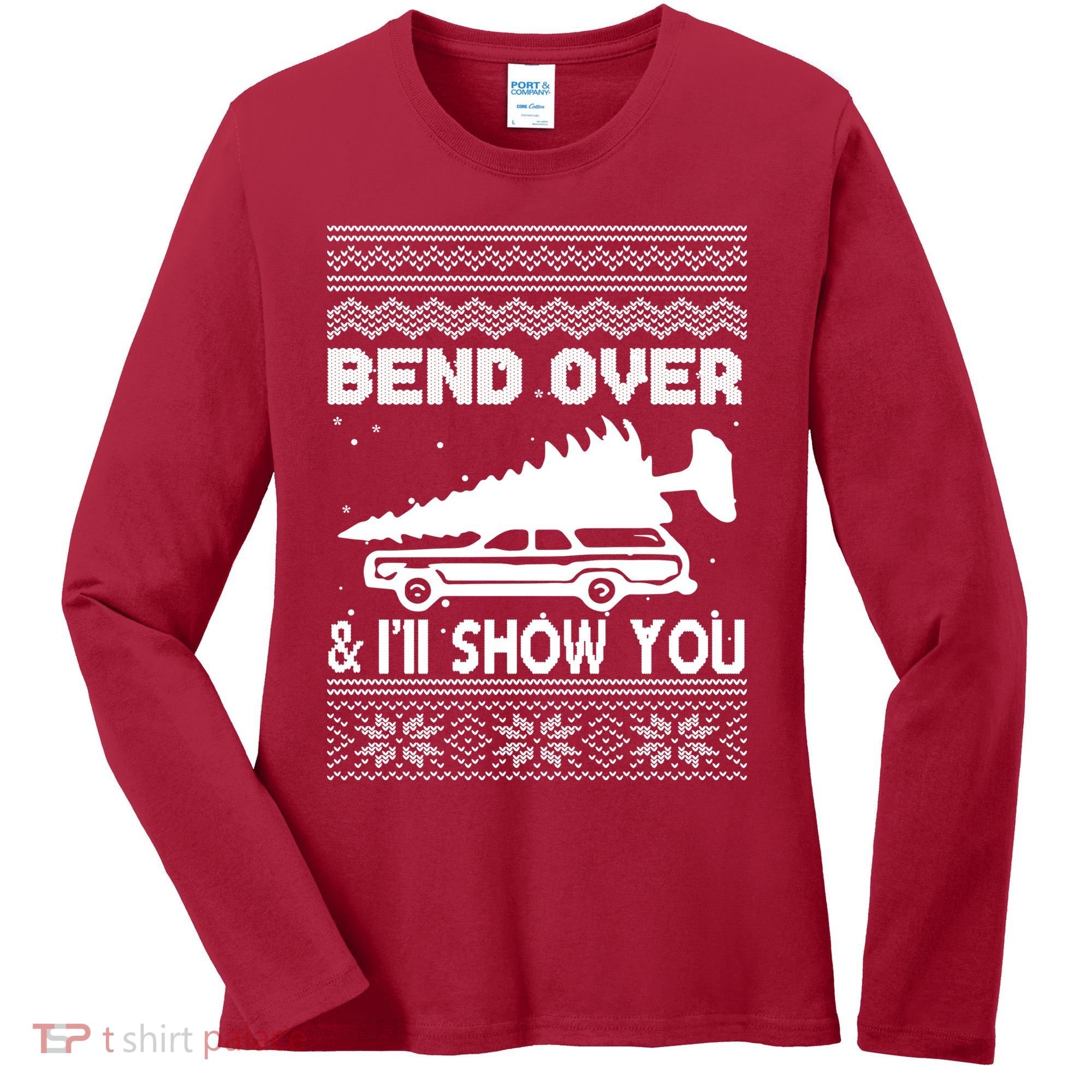 Todd Margo Couples Ugly Christmas Vacation I'll Show You Women's Long Sleeve Shirt