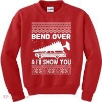Todd Margo Couples Ugly Christmas Vacation I'll Show You Kids Sweatshirt thumb 0