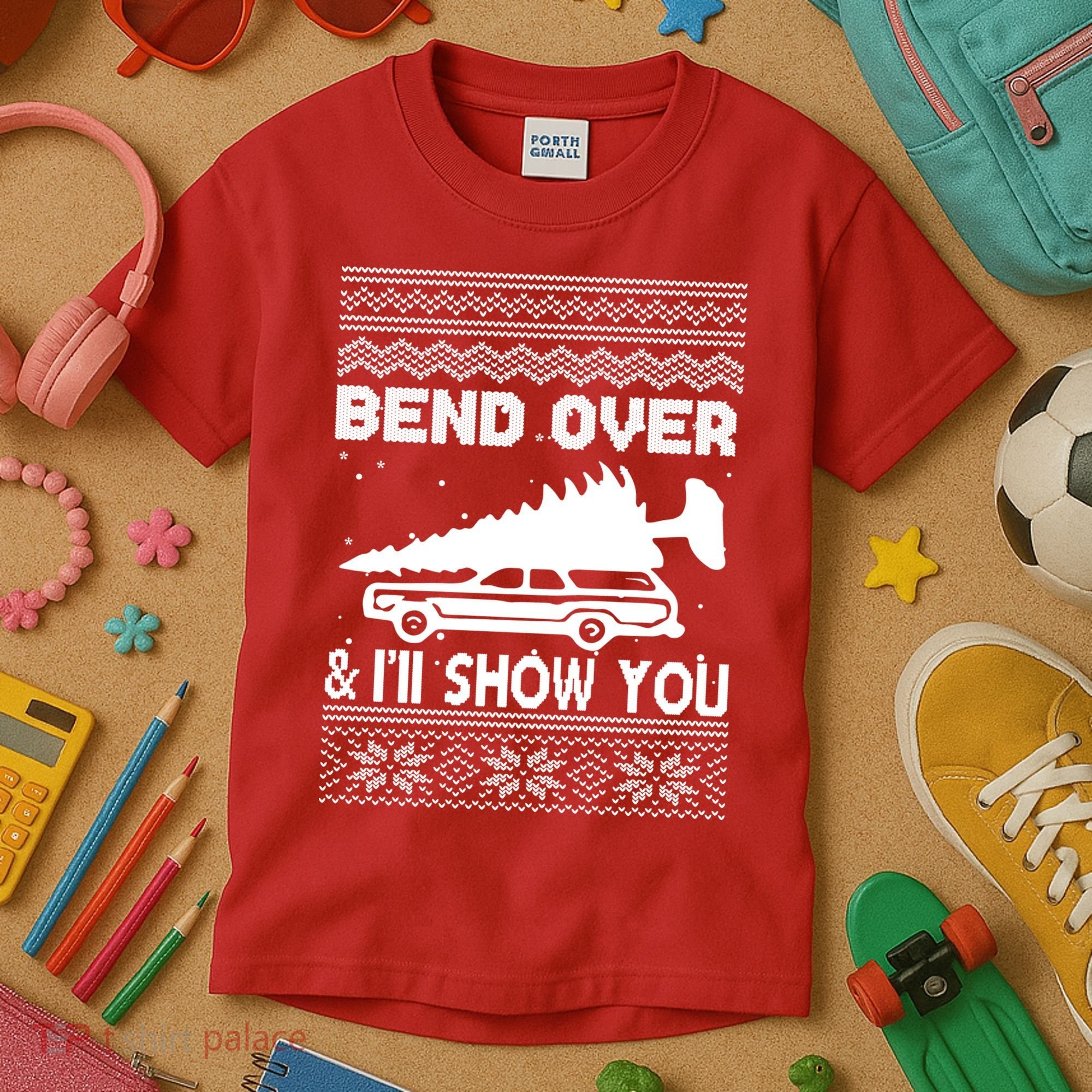 Todd Margo Couples Ugly Christmas Vacation I'll Show You Kids T-Shirt