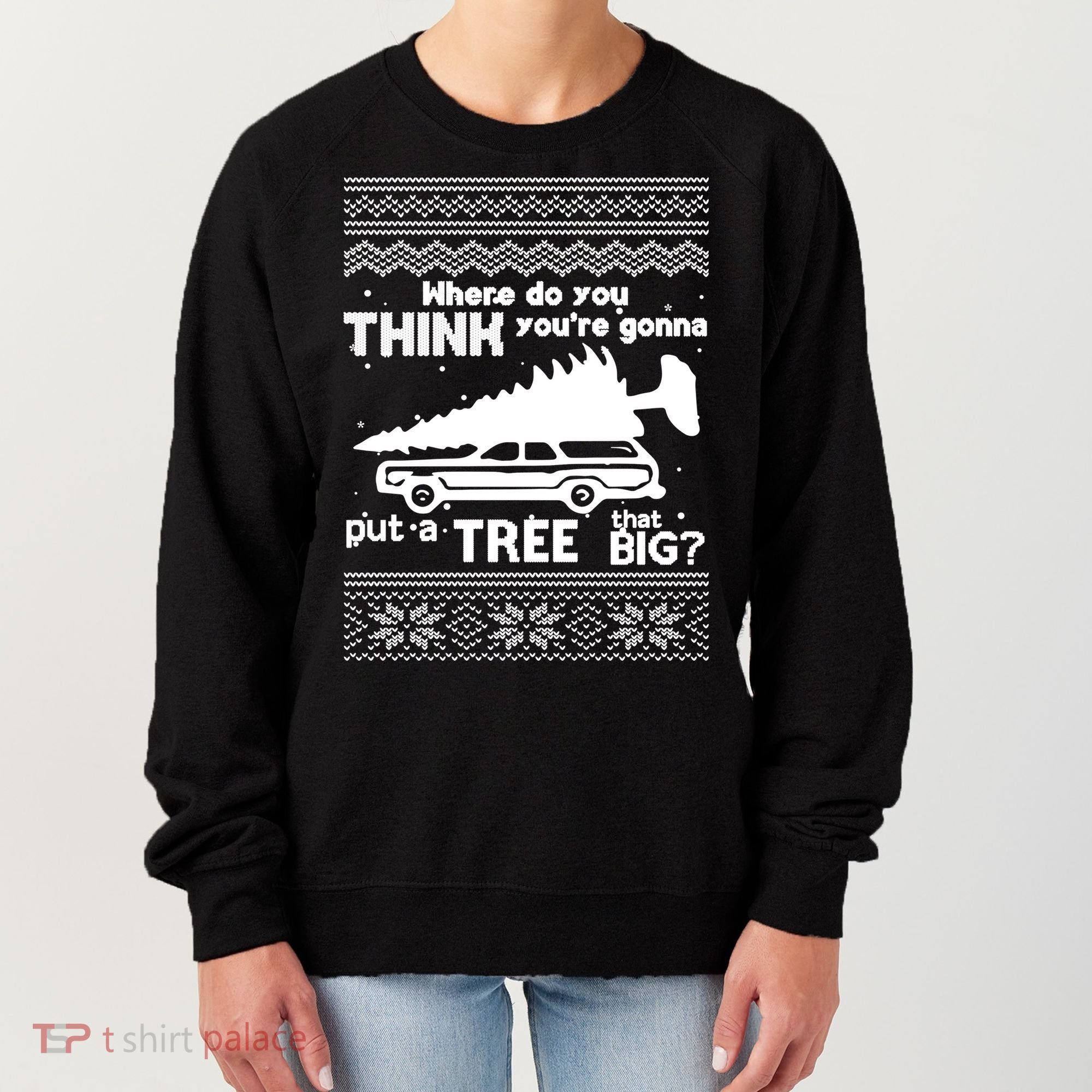 Todd Margo Couples Ugly Christmas Vacation Tree Women's Sweatshirt