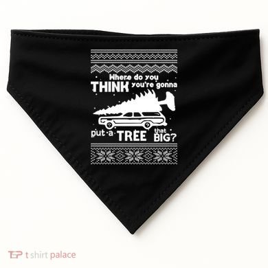 Todd Margo Couples Ugly Christmas Vacation Tree USA-Made Doggie Bandana