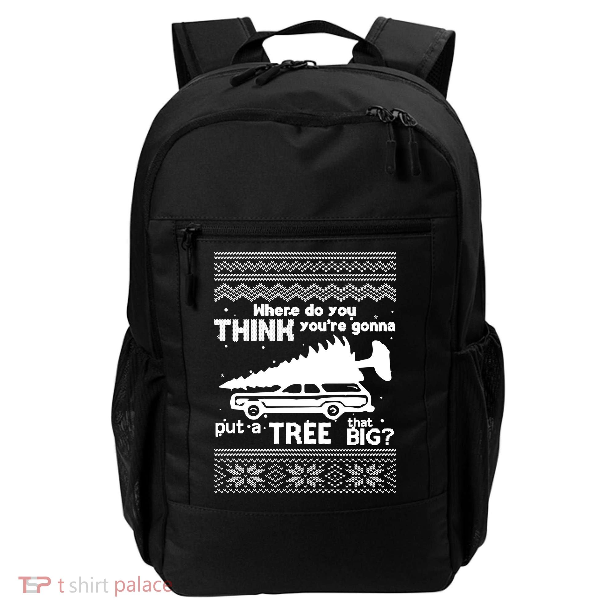 Todd Margo Couples Ugly Christmas Vacation Tree Backpack