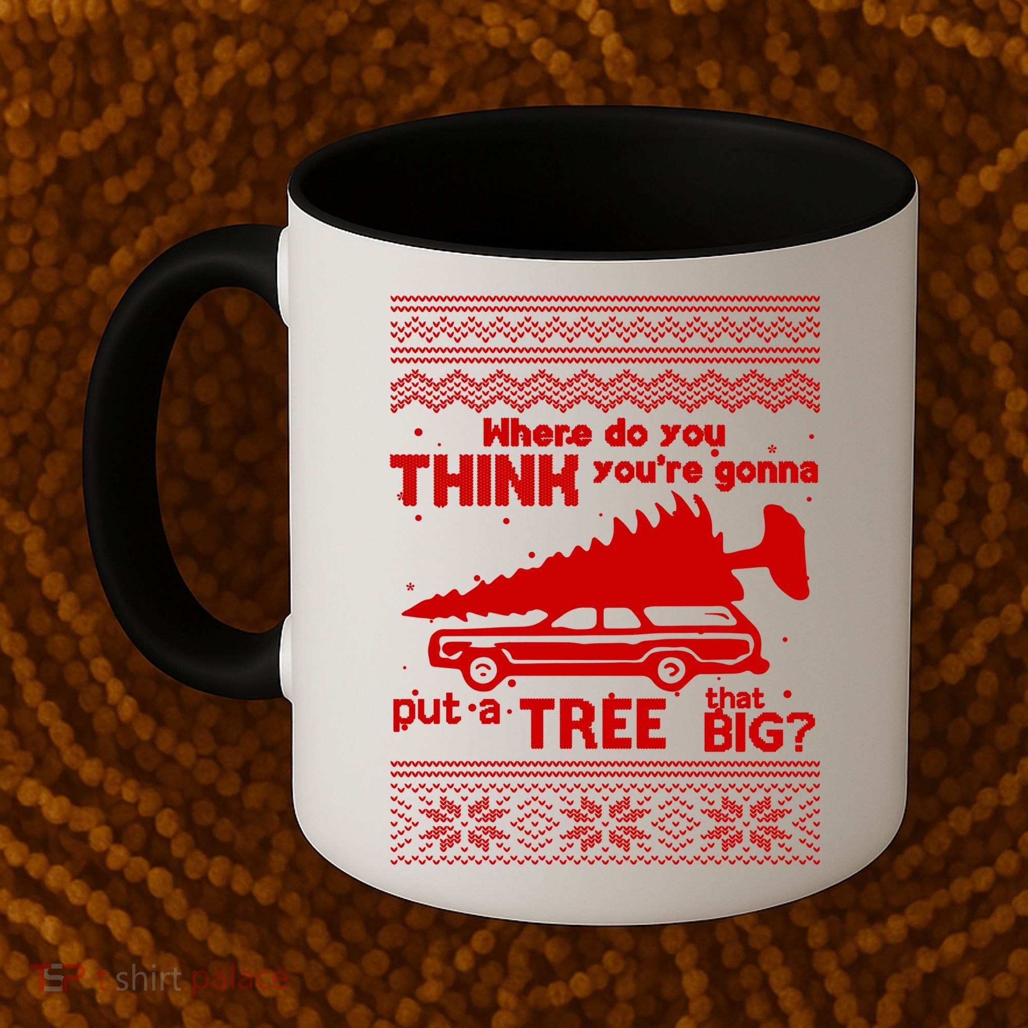 Todd Margo Couples Ugly Christmas Vacation Tree Coffee Mug