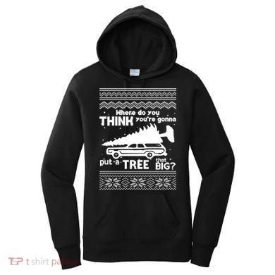 Todd Margo Couples Ugly Christmas Vacation Tree Women's Hoodie