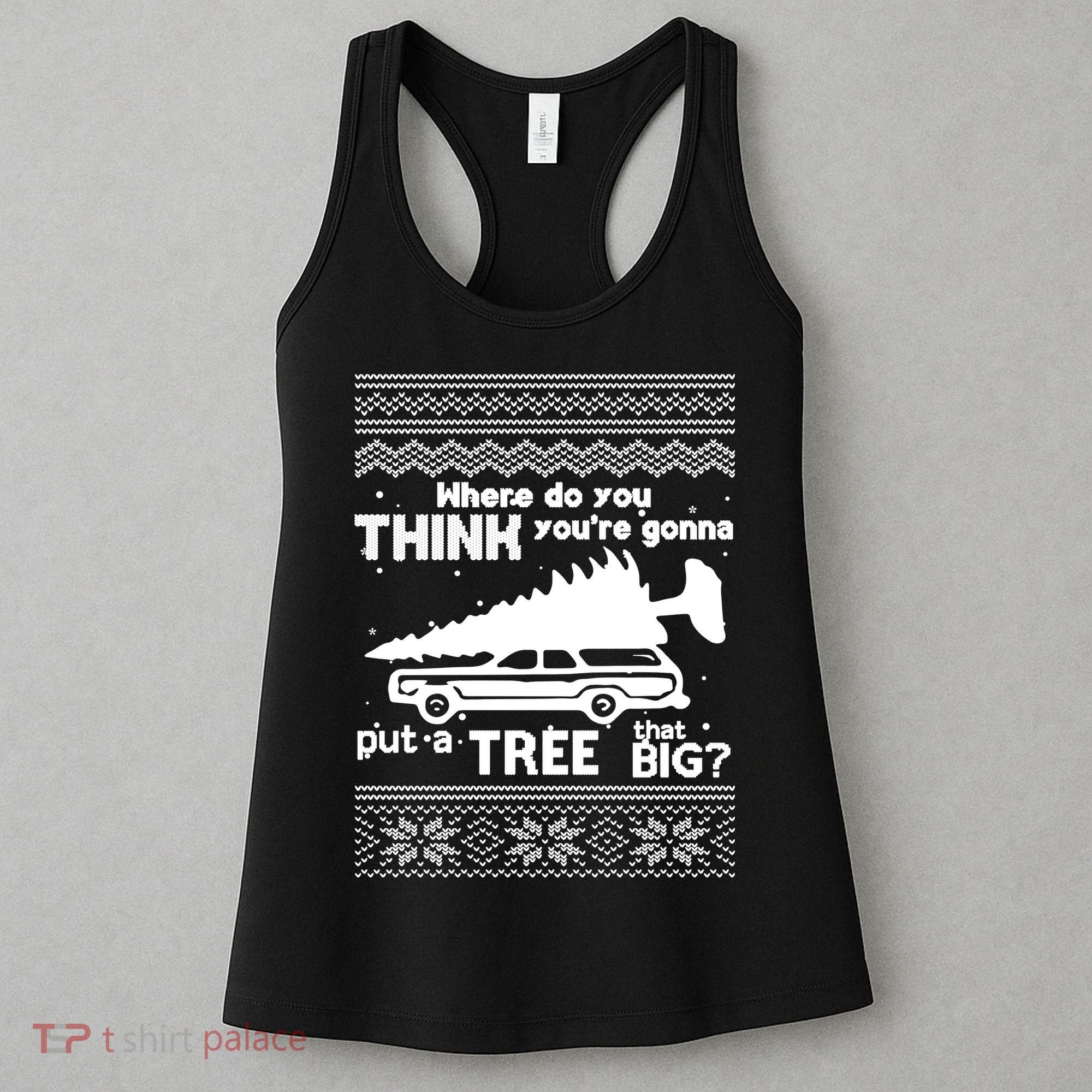 Todd Margo Couples Ugly Christmas Vacation Tree Women's Tank Top