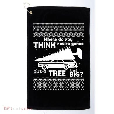 Todd Margo Couples Ugly Christmas Vacation Tree Golf Towel
