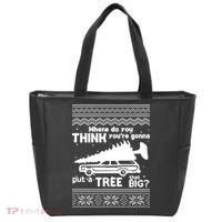 Todd Margo Couples Ugly Christmas Vacation Tree Tote Bag thumb 0