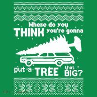 Todd Margo Couples Ugly Christmas Vacation Tree Button thumb 1