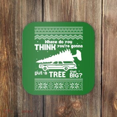 Todd Margo Couples Ugly Christmas Vacation Tree Coaster