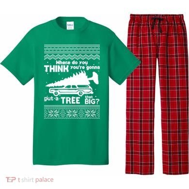 Todd Margo Couples Ugly Christmas Vacation Tree Pajama Set