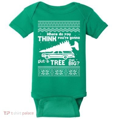 Todd Margo Couples Ugly Christmas Vacation Tree Baby Bodysuit
