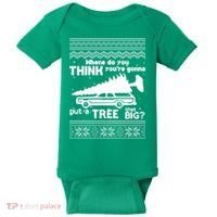 Todd Margo Couples Ugly Christmas Vacation Tree Baby Bodysuit thumb 0