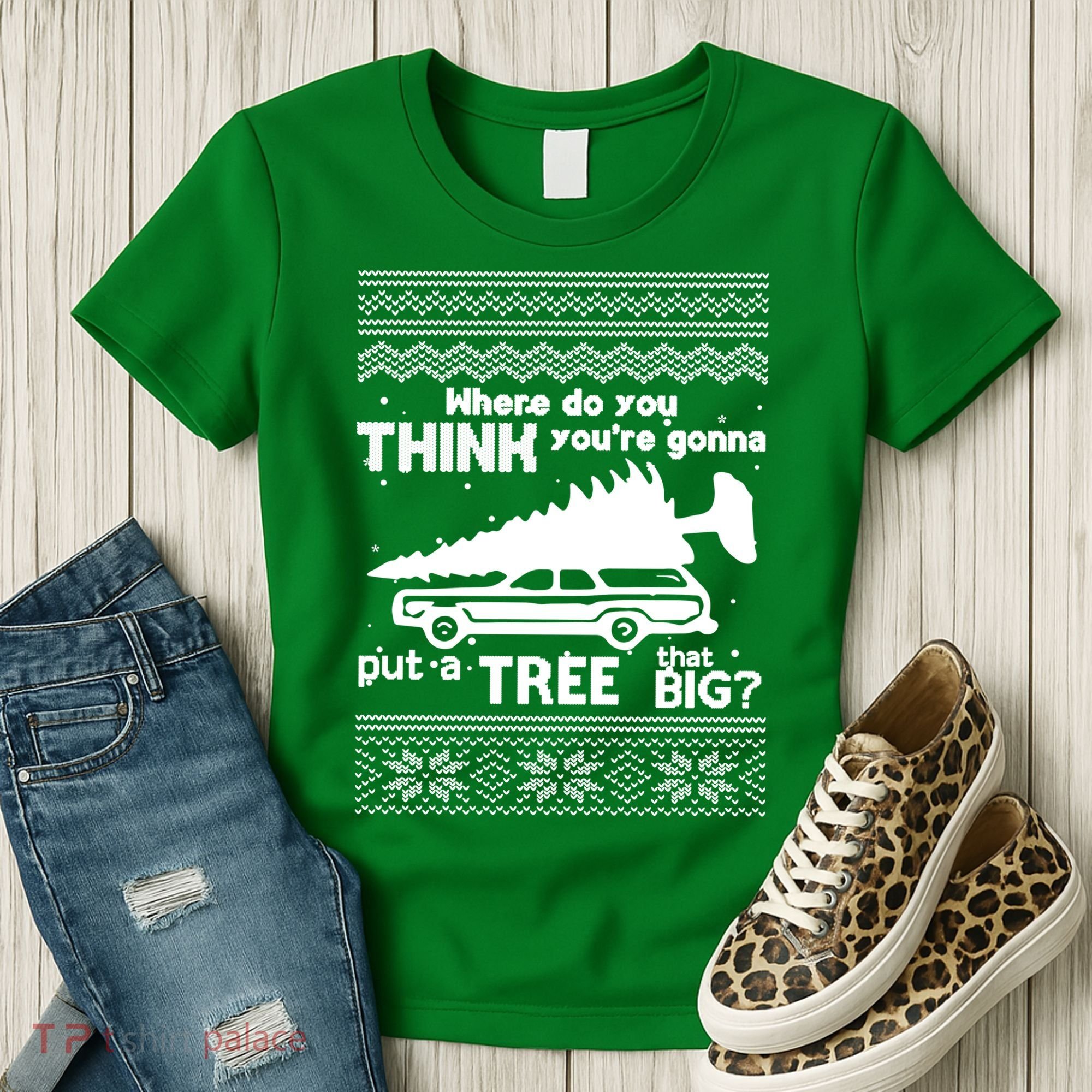 Todd Margo Couples Ugly Christmas Vacation Tree Women's T-Shirt