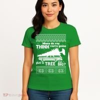 Todd Margo Couples Ugly Christmas Vacation Tree Women's T-Shirt thumb 4