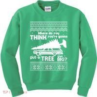 Todd Margo Couples Ugly Christmas Vacation Tree Kids Sweatshirt thumb 0