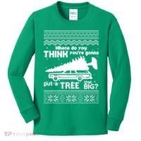 Todd Margo Couples Ugly Christmas Vacation Tree Kids Long Sleeve Shirt thumb 0