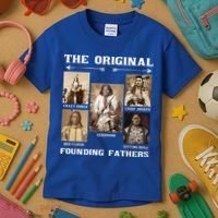 The Original Founding Fathers Native American Kids T-Shirt thumb 3