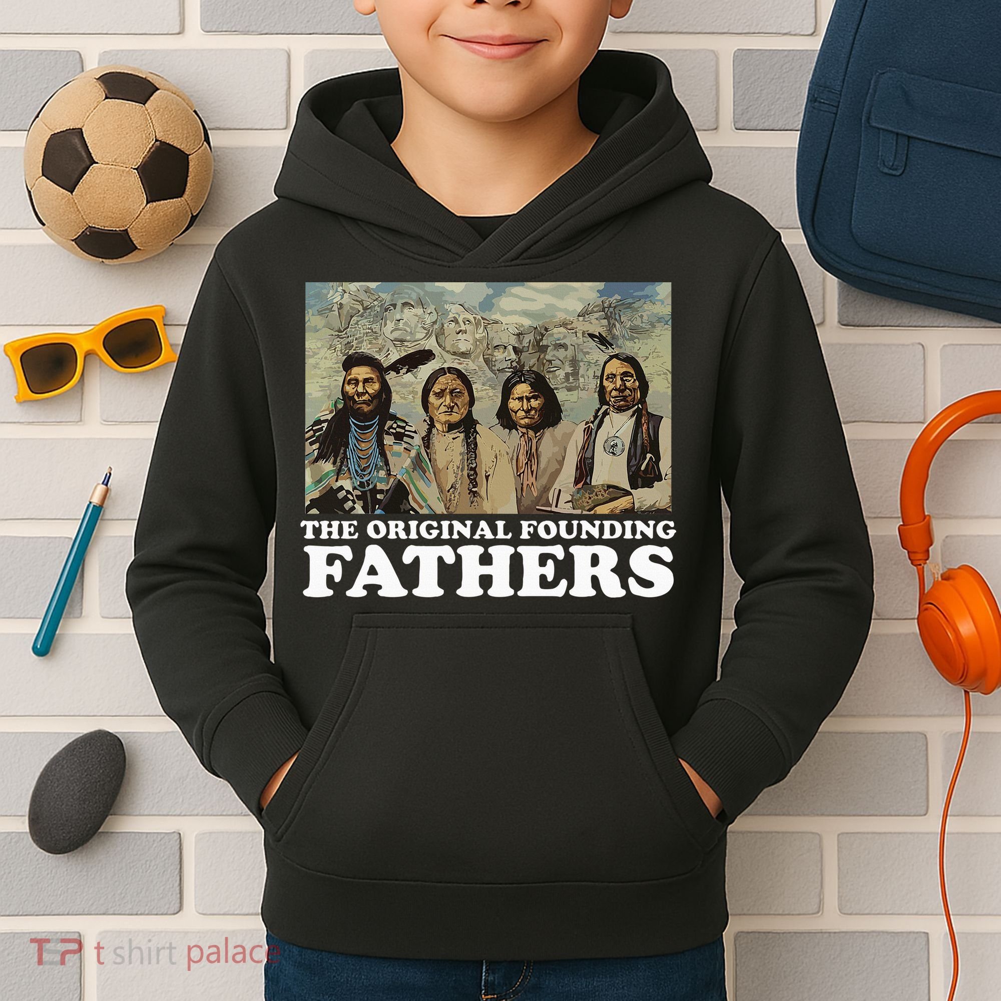 The Original Founding Fathers Native American Kids Hoodie